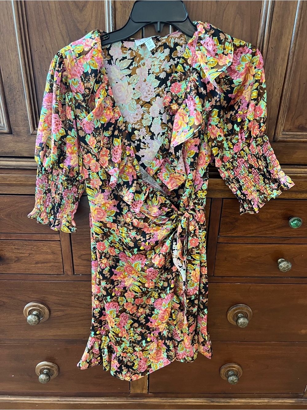 Topshop Floral Wrap Dress with Perfect Color Blooms